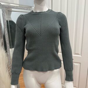 Ribbed Gray Sweater